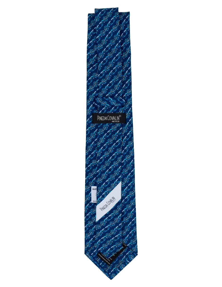 Corbata regular de seda estampado gráfico para hombre 2