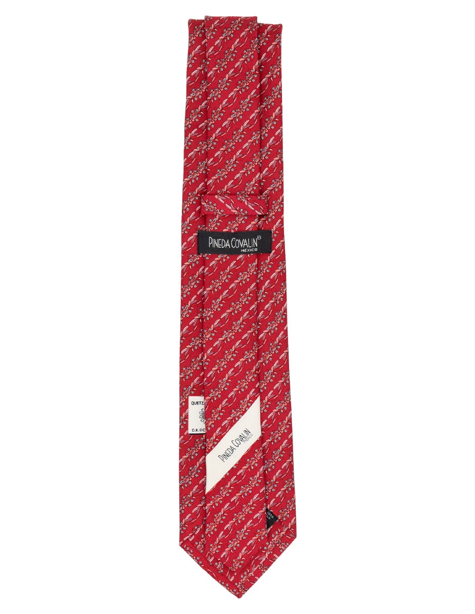 Corbata regular de seda estampado gráfico para hombre 2