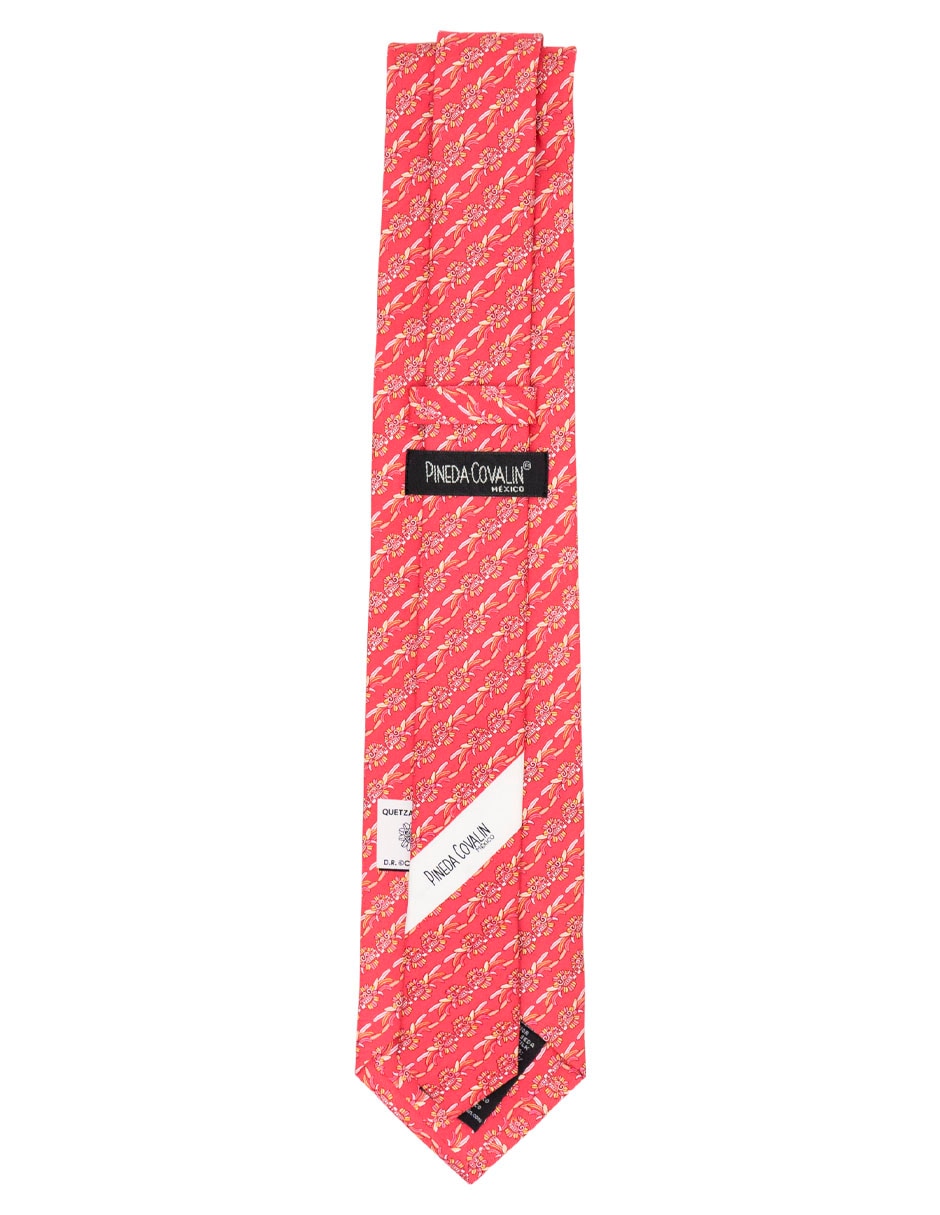 Corbata regular de seda estampado gráfico para hombre 2