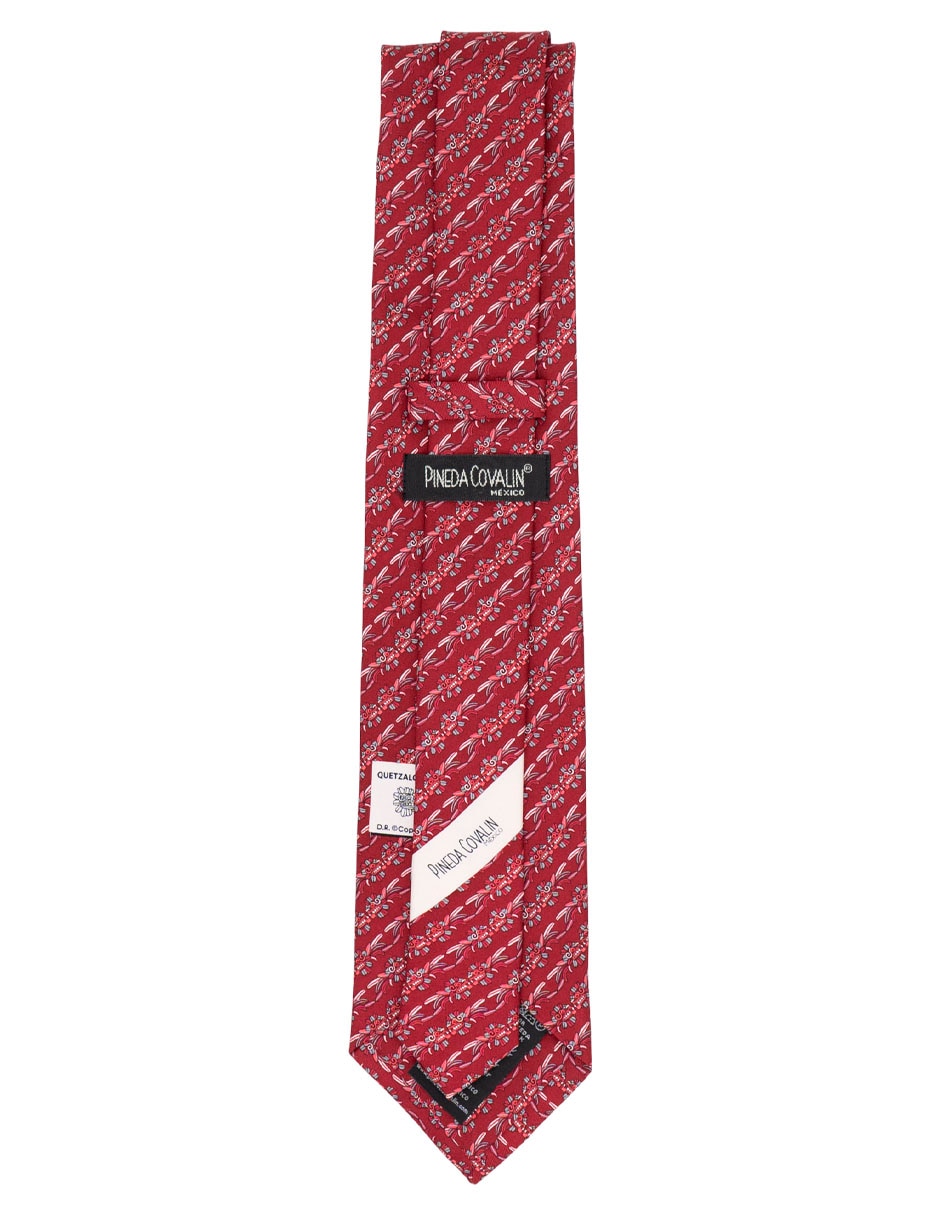 Corbata regular de seda estampado gráfico para hombre 2