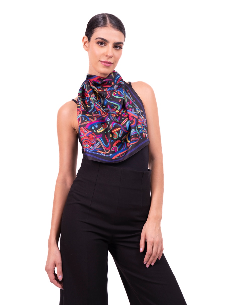 Mascada con estampado gráfico 2