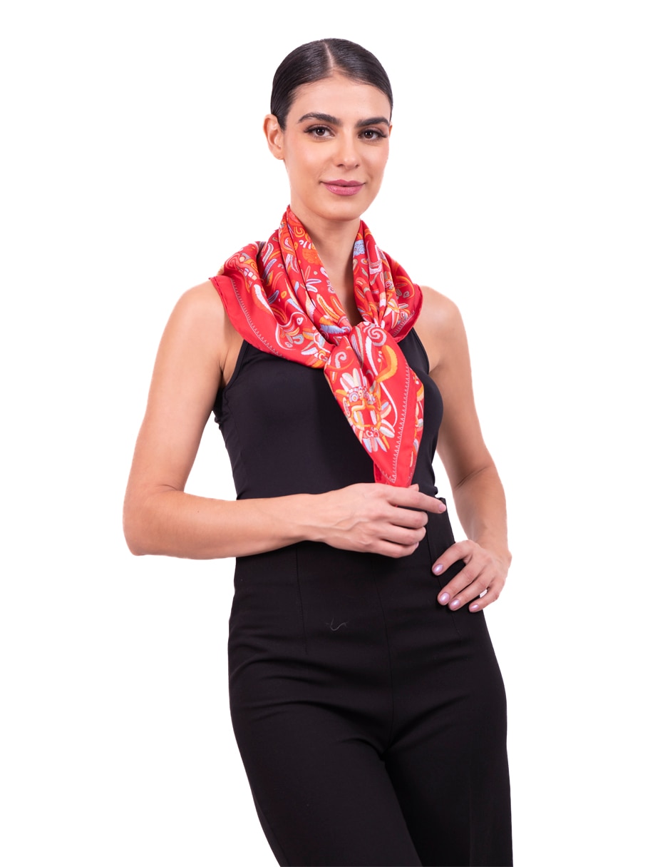 Mascada con estampado gráfico 2