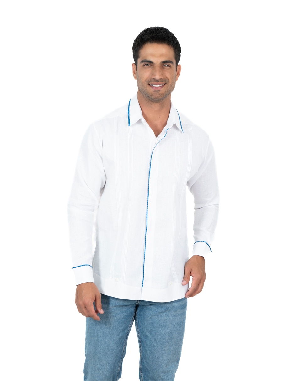 Guayabera manga larga para hombre 1