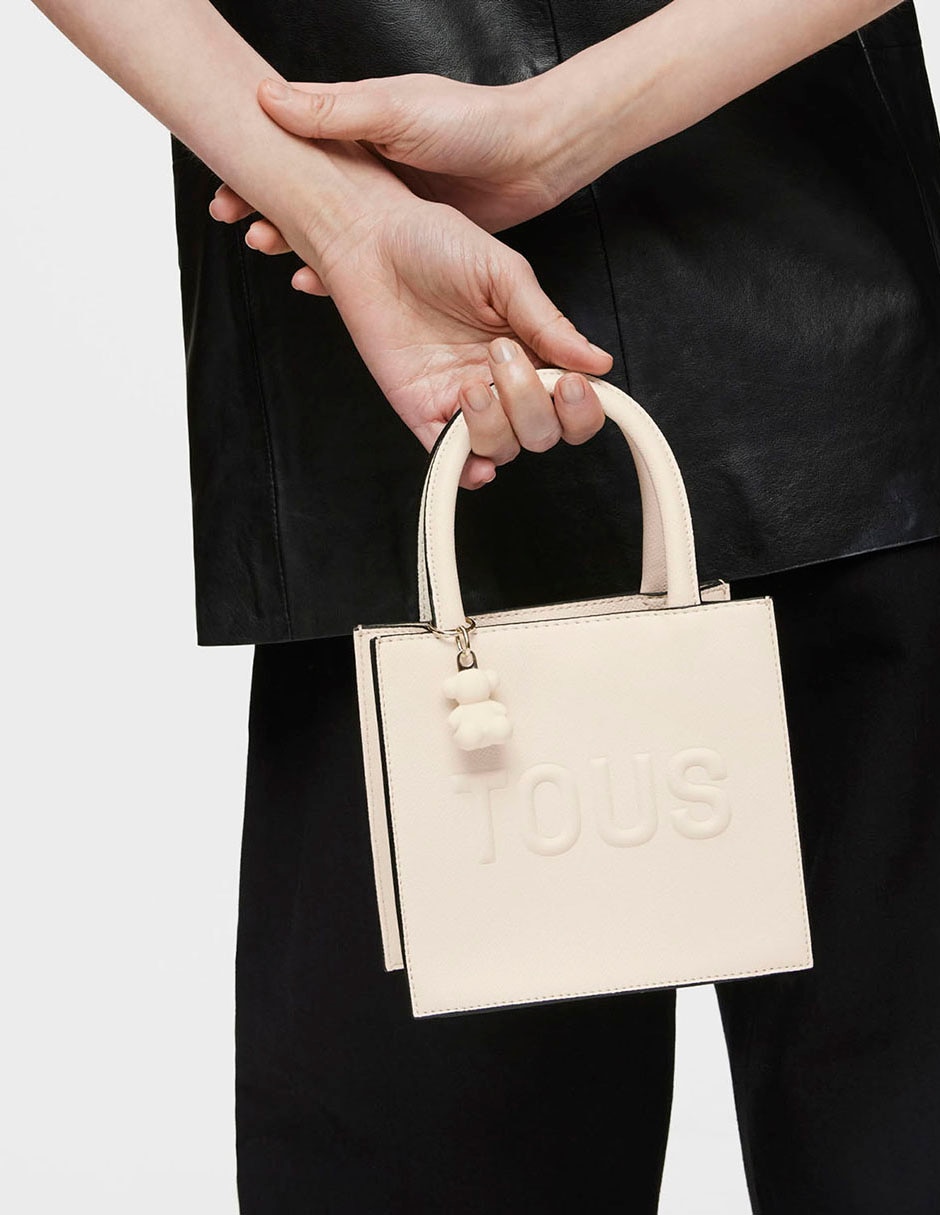 BOLSA BOLSA MINI CUBE TO POLIUR, BEIGE