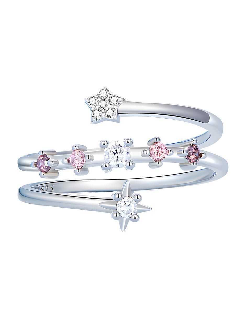 Anillo de estrella Stars P 925 de plata zirconia brillante 1