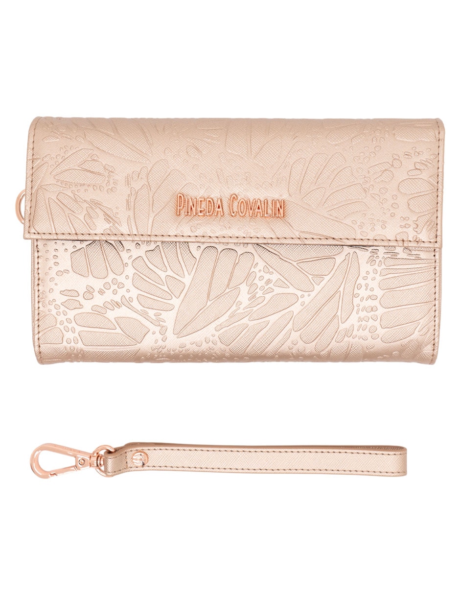 Bolsa wristlet Mariposa de vinil para mujer