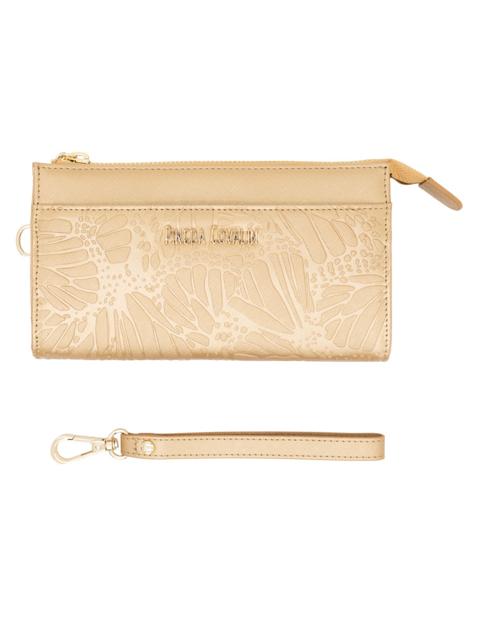 Bolsa wristlet Mariposa de vinil para mujer