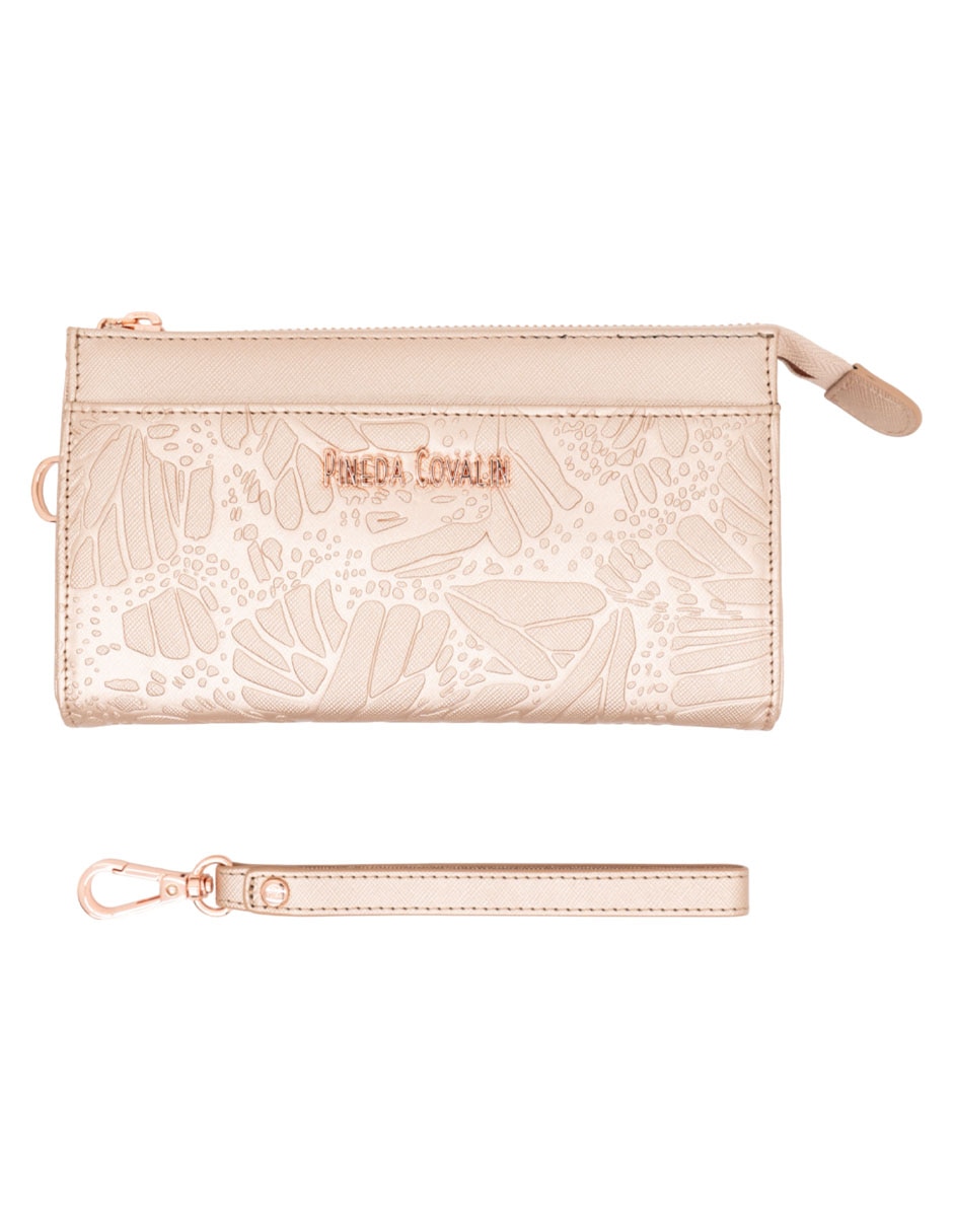 Bolsa wristlet Mariposa de vinil para mujer