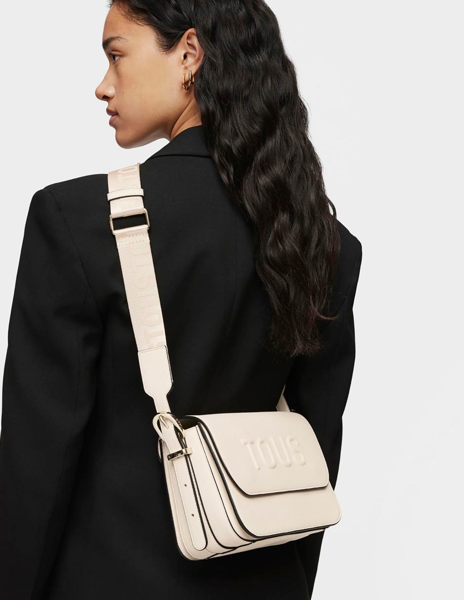 BOLSA BANDOLERA MEDIANA POLI, M, BEIGE