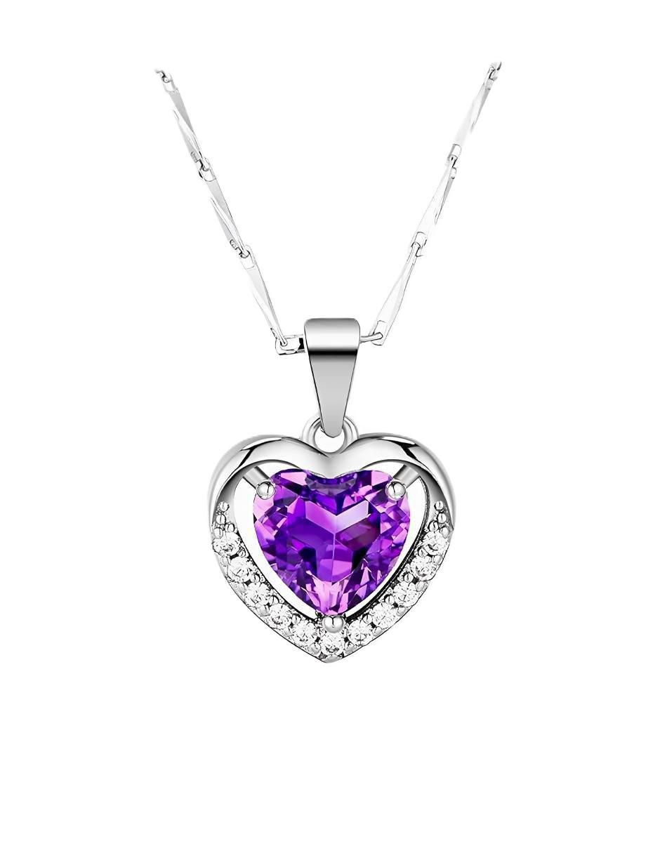 Collar de corazón de plata P 925