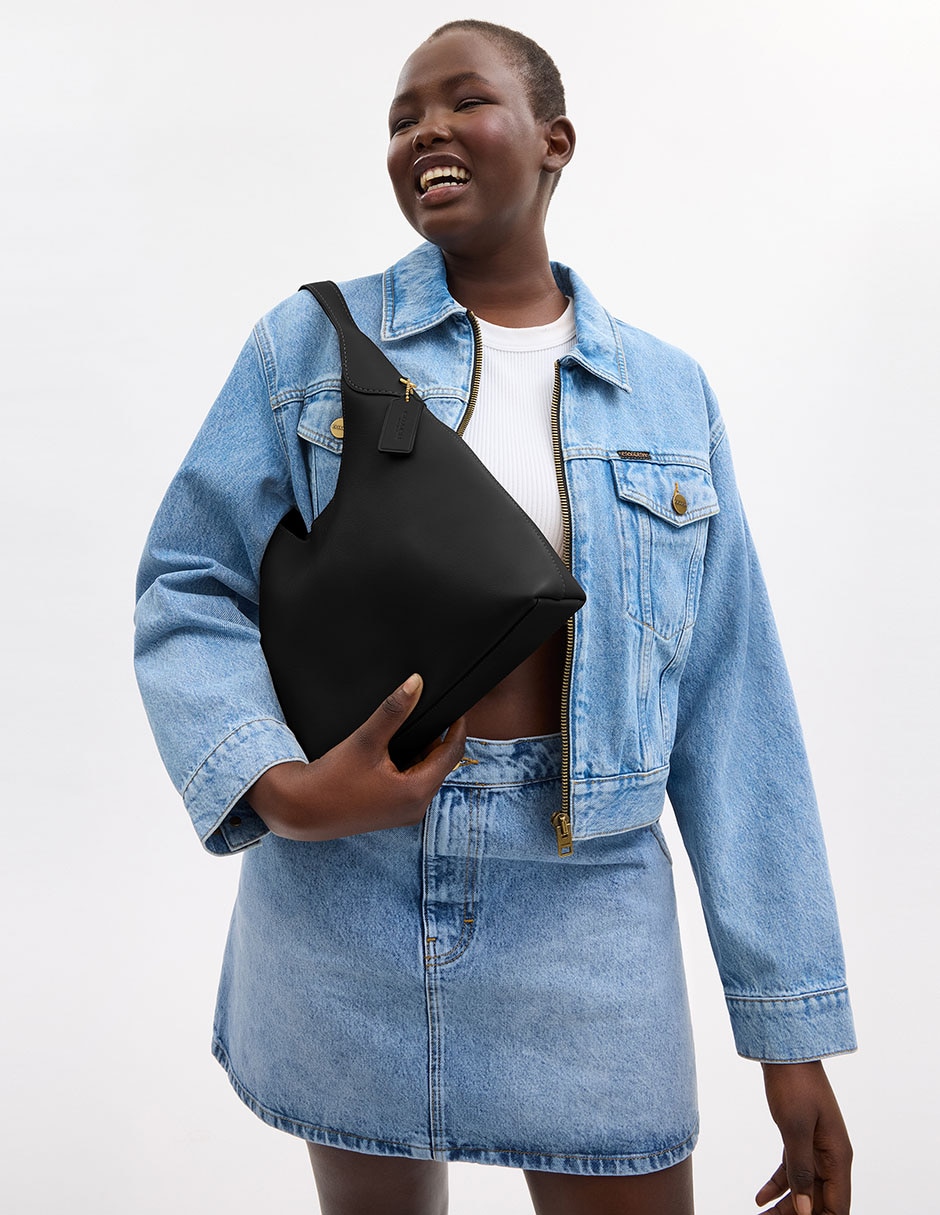 Bolsa hobo Natural Grain Leather de piel para mujer 5
