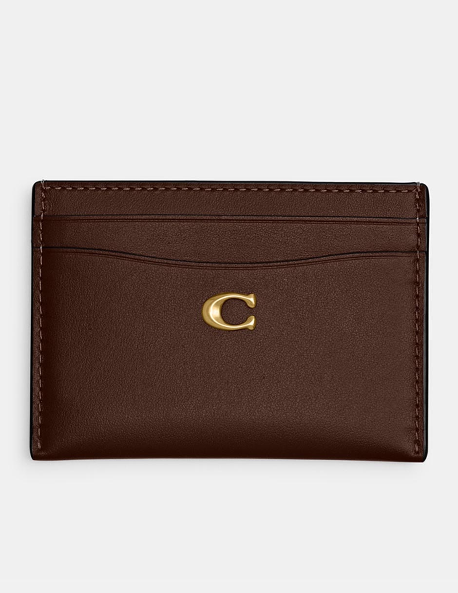 Tarjetero piel refined calf leather para mujer