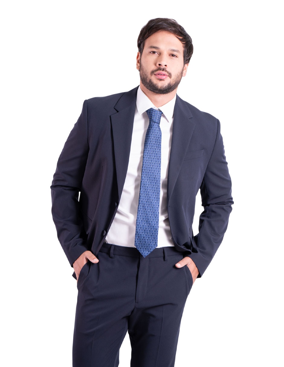 Corbata regular de seda estampado gráfico para hombre 2