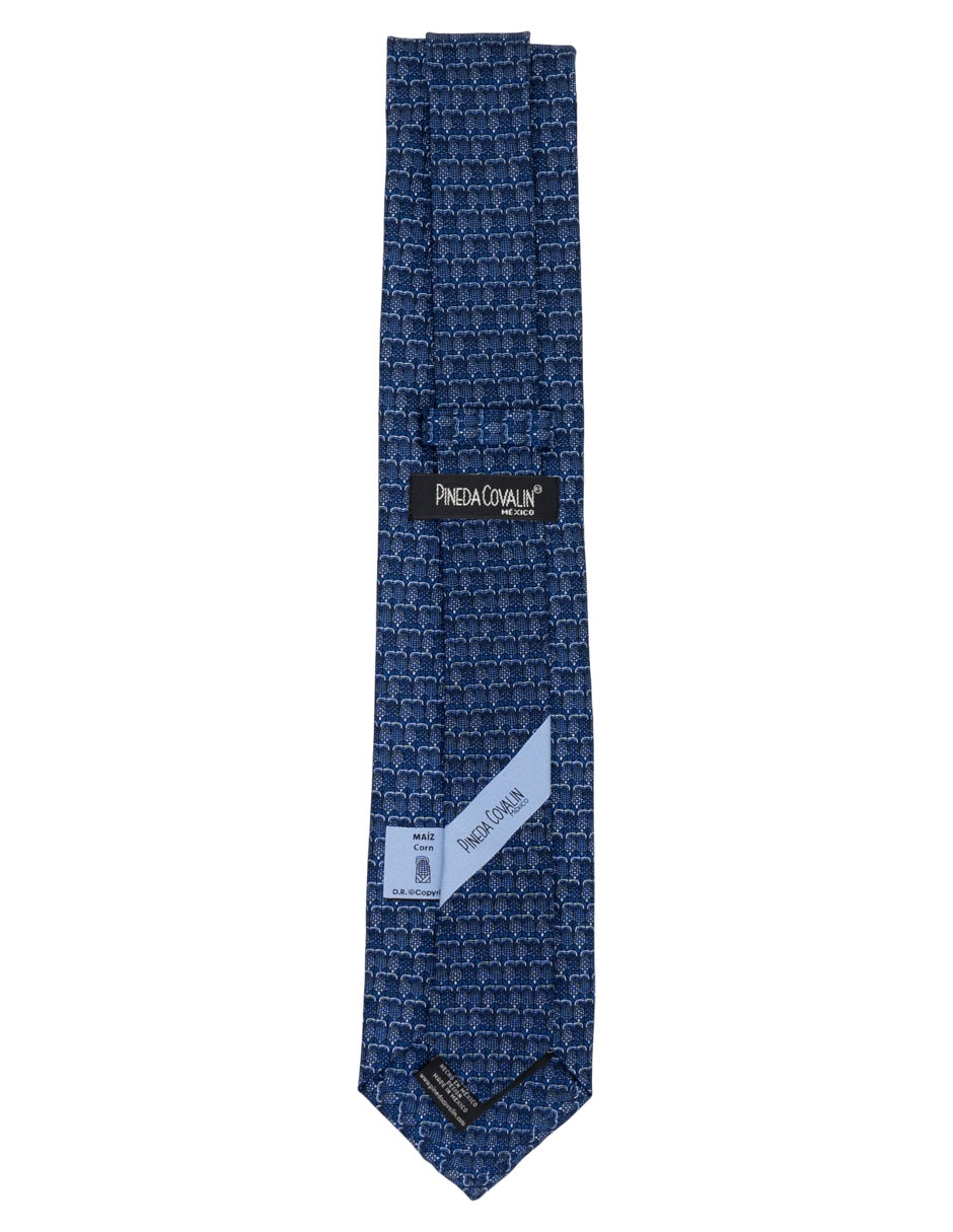 Corbata regular de seda estampado gráfico para hombre 4