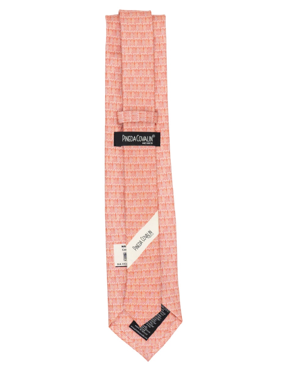Corbata regular de seda estampado gráfico para hombre 2