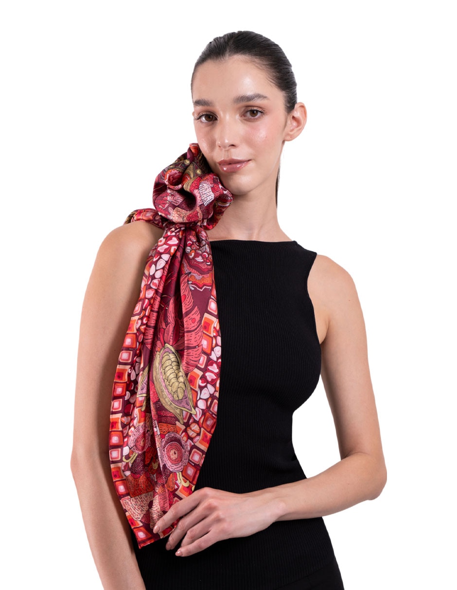Mascada con estampado gráfico