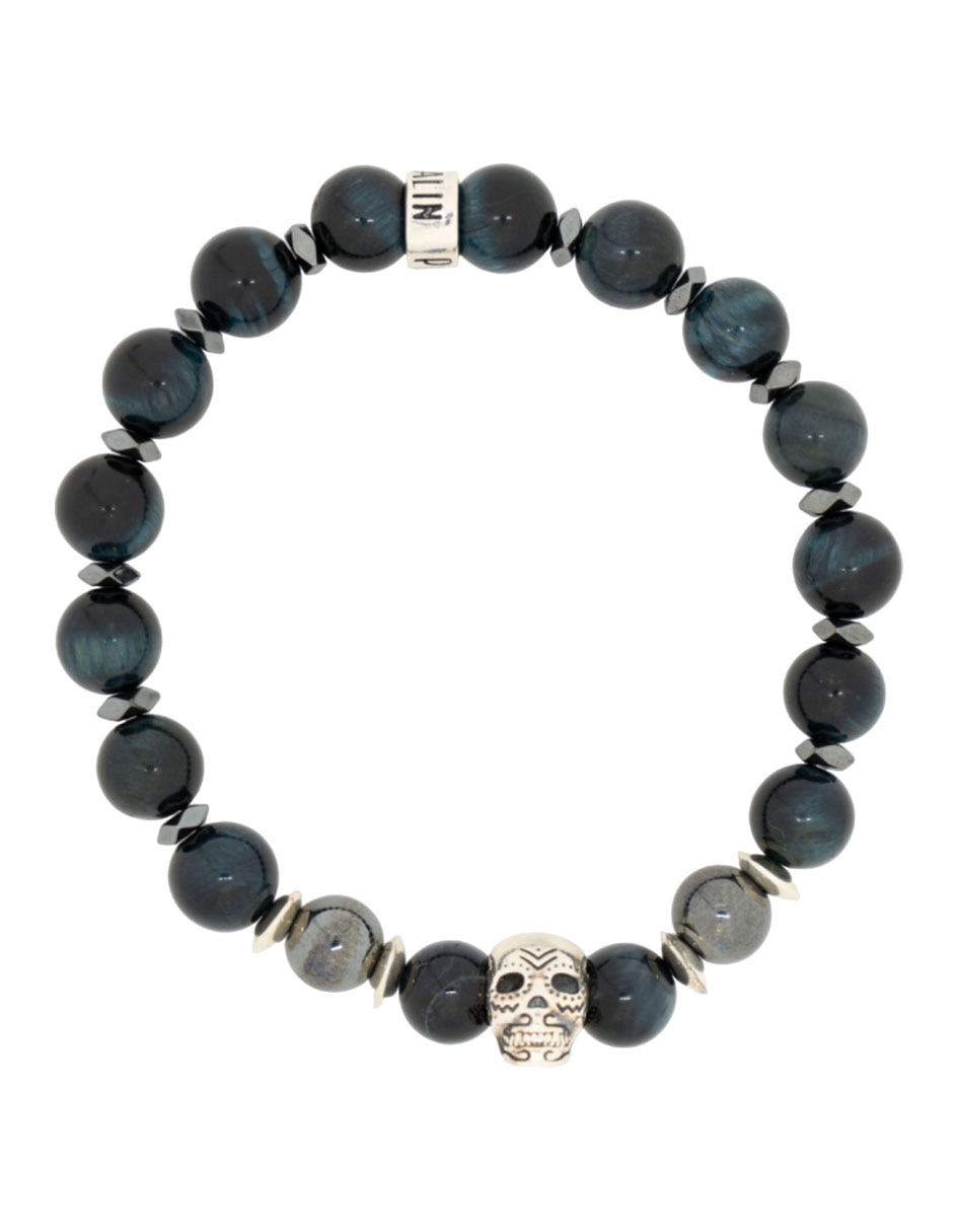 Pulsera de plata P925 Calavera con acabado mate Pulsera de plata P925 Calavera con acabado mate