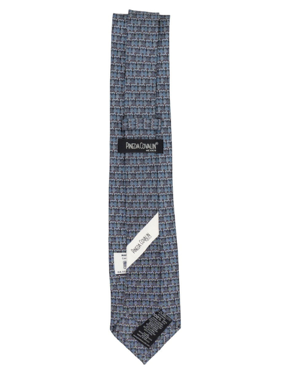 Corbata regular de seda estampado gráfico para hombre 4