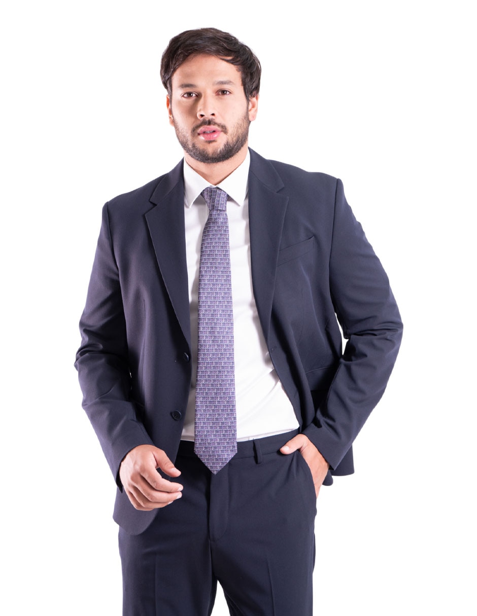 Corbata regular de seda estampado gráfico para hombre 2