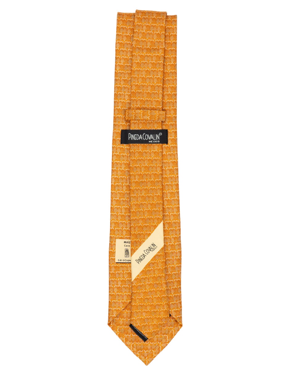 Corbata regular de seda estampado gráfico para hombre 4