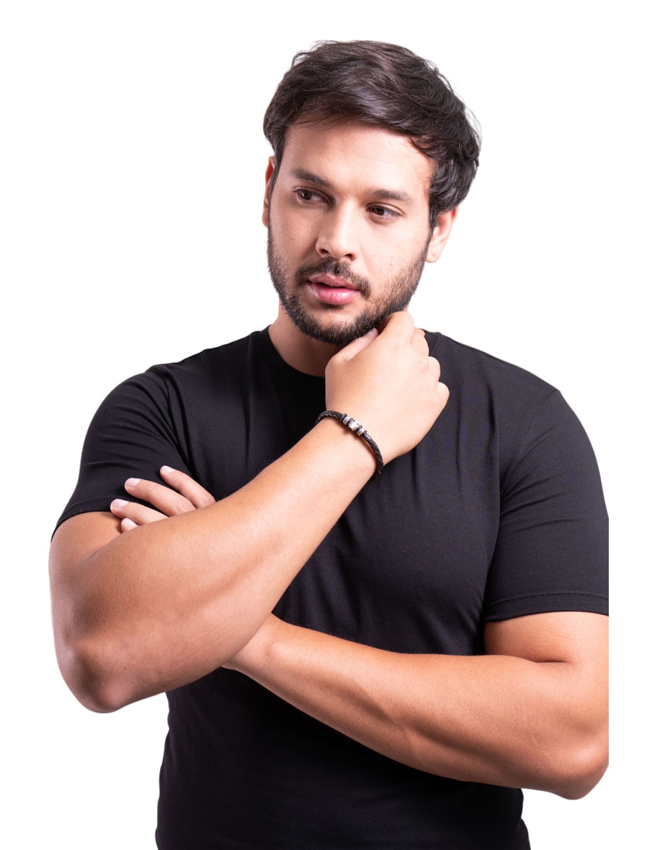 Pulsera de piel Calavera 4