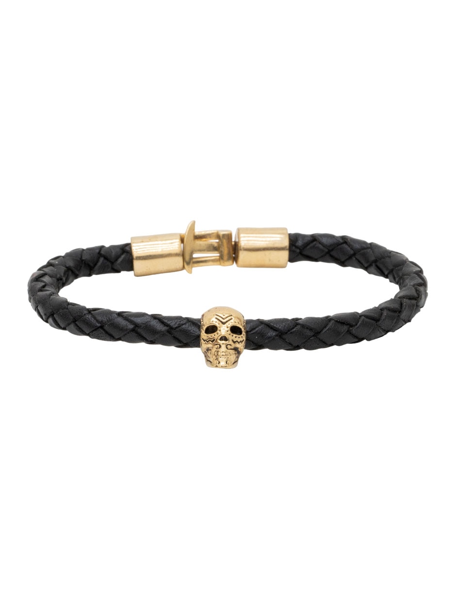 Pulsera de piel Calavera