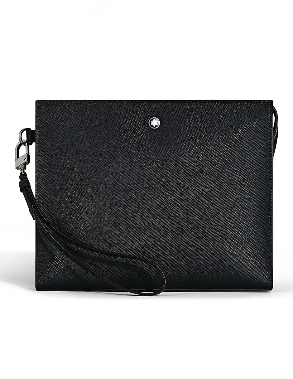 Bolsa wristlet Sartorial de piel para mujer