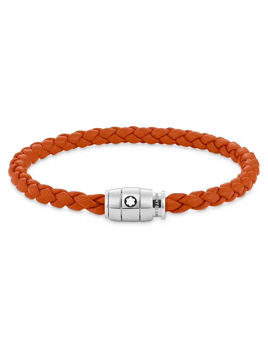 Brazalete de piel con acabado liso