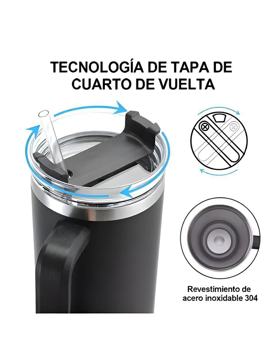 Termo de acero inoxidable con tapa rosca 980 ml 3