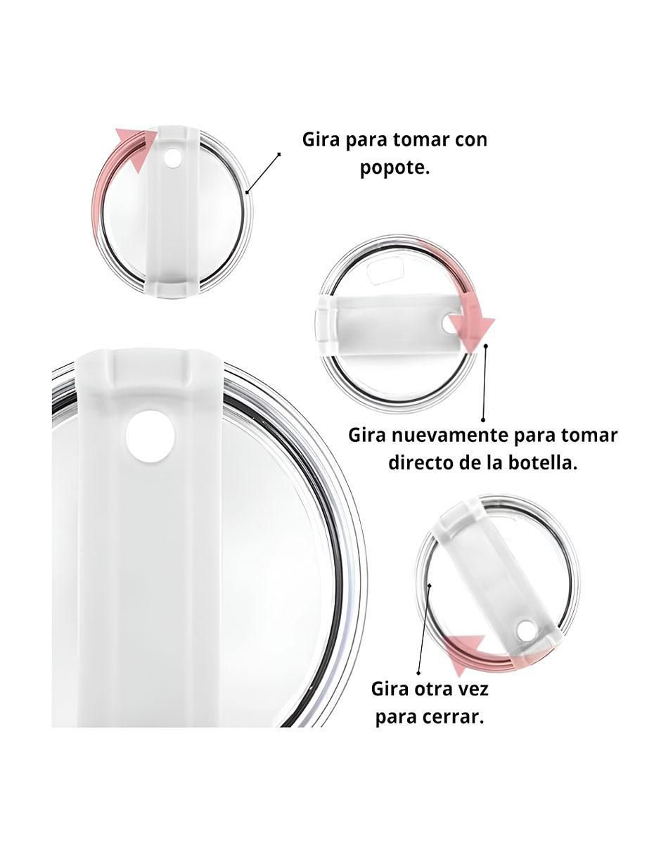 Termo de acero inoxidable con tapa rosca 980 ml 5