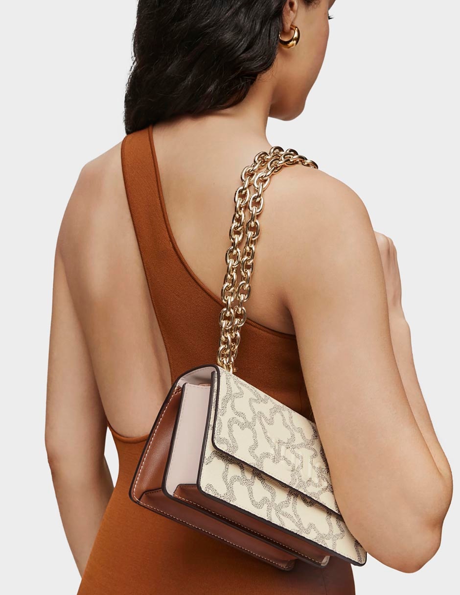 BOLSA BANDOLERA PEQUEÑA POLIURE, BEIGE