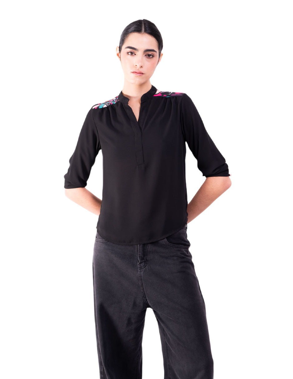 Blusa manga 3/4 para mujer
