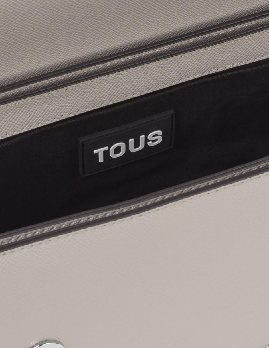 BOLSA BANDOLERA MEDIANA POLIURET, GRIS