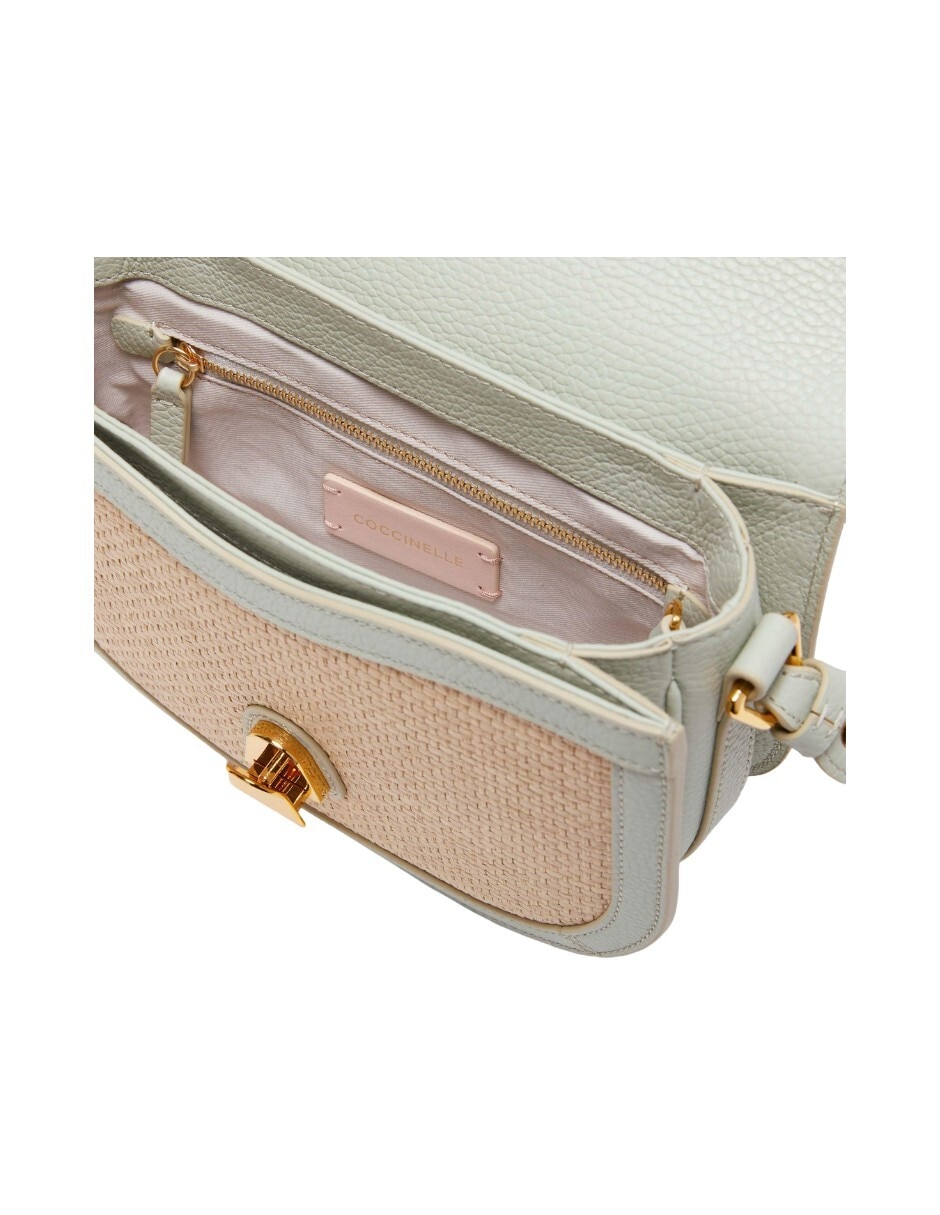 Bolsa crossbody Dew Straw de piel para mujer 3