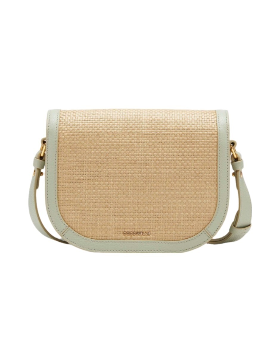 Bolsa crossbody Dew Straw de piel para mujer 5