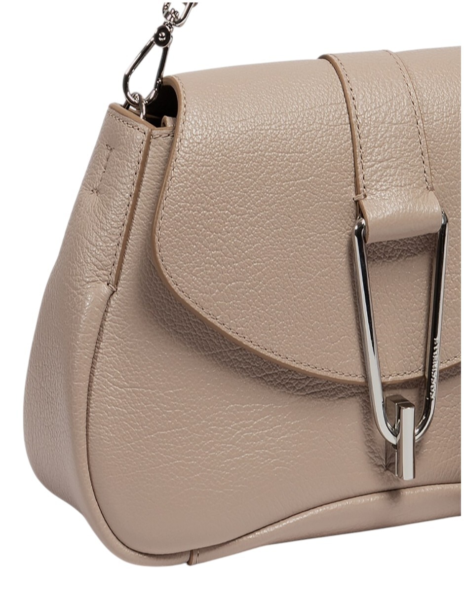 Bolsa flap Himma Shiny Goa de piel para mujer 4