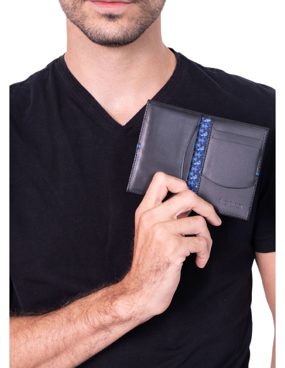 Tarjetero de piel Colibrí para hombre 4
