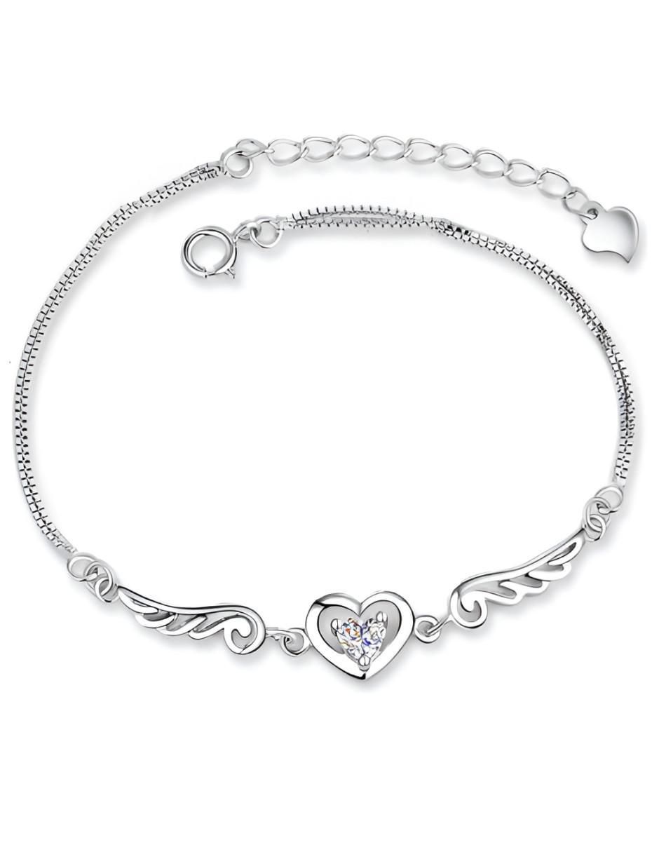 Pulsera Wünd de plata P 950 con acabado liso Noches Moradas