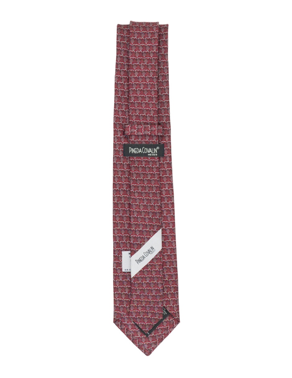 Corbata regular de seda estampado gráfico para hombre 2