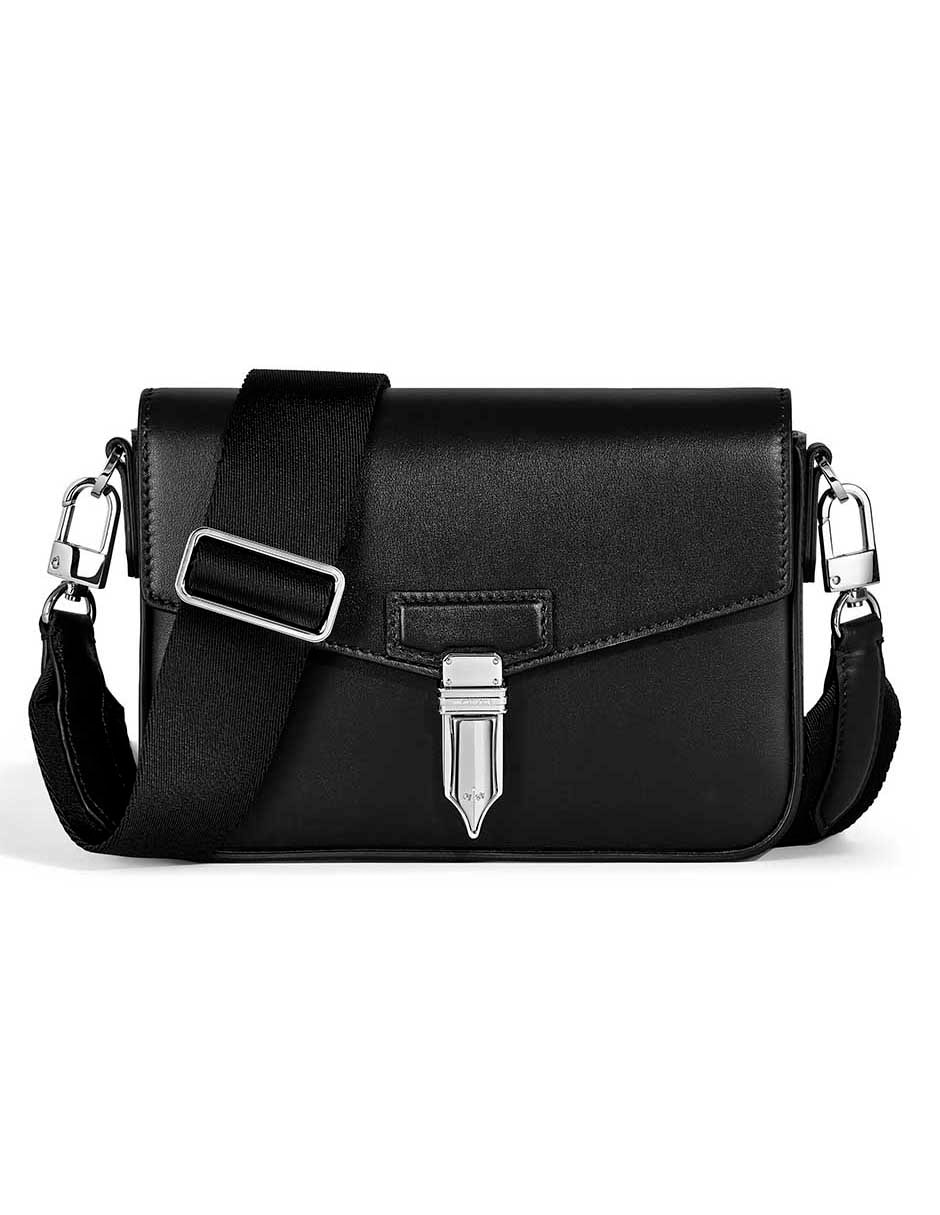 Bolsa messenger de piel unisex