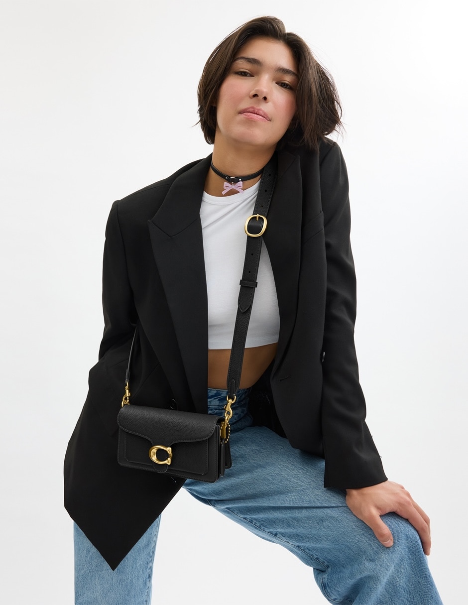 Bolsa shoulder Polished Pebble Leather de piel para mujer 4