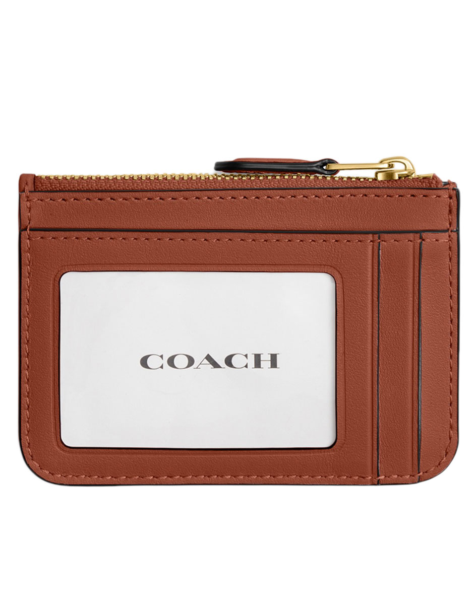 Tarjetero piel Coated Canvas Signature para mujer 2