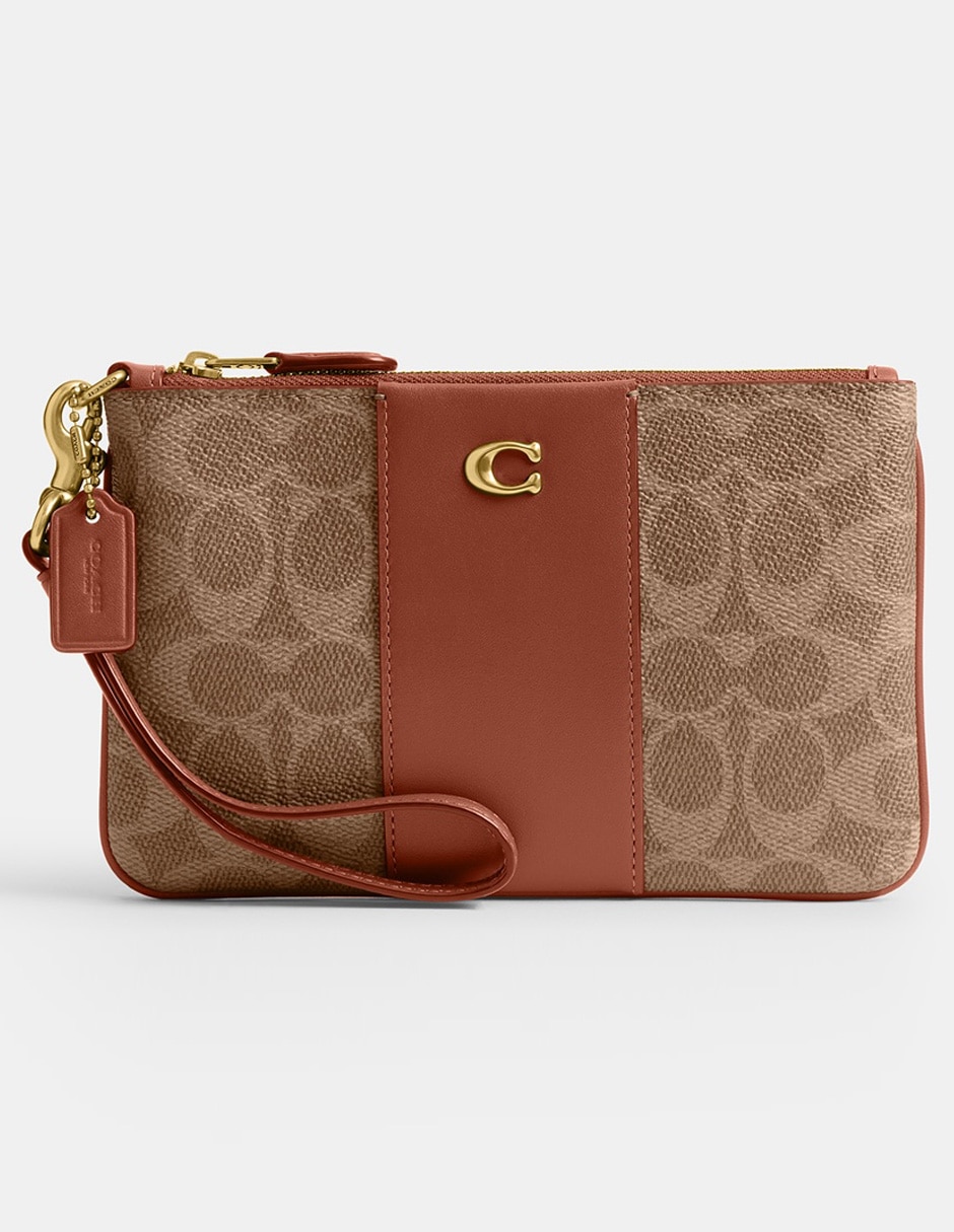 Bolsa wristlet Coated Canvas Signature para mujer