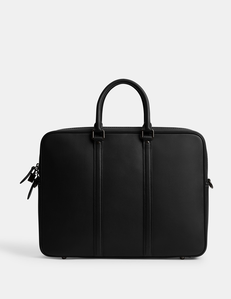 Cartera Hombre PIQUADRO Macbeth Cartera Cuero Y Tejido Negro