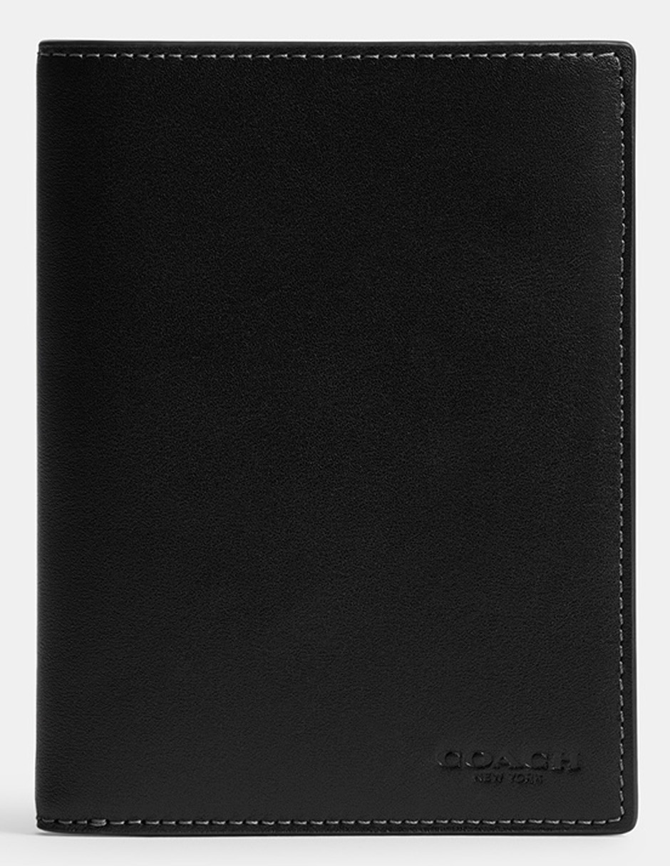 Tarjetero de piel Natural Grain Leather para hombre