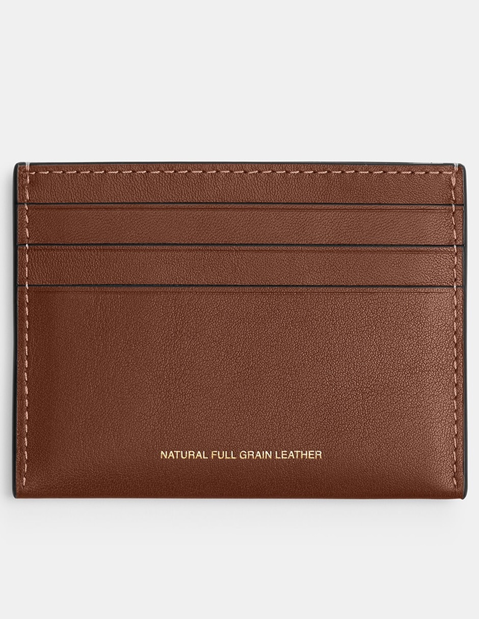 Tarjetero de piel Natural Grain Leather para hombre 2