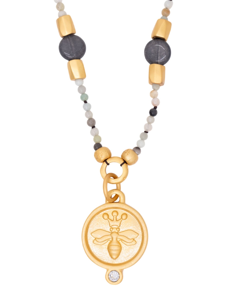 Collar Abeja de baño de oro 24 K