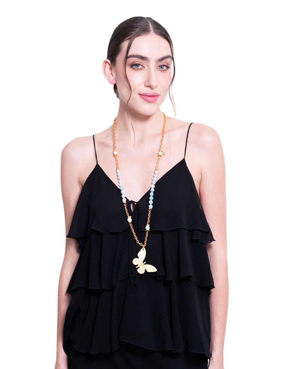 Collar Mariposa de baño de oro 24 K 3