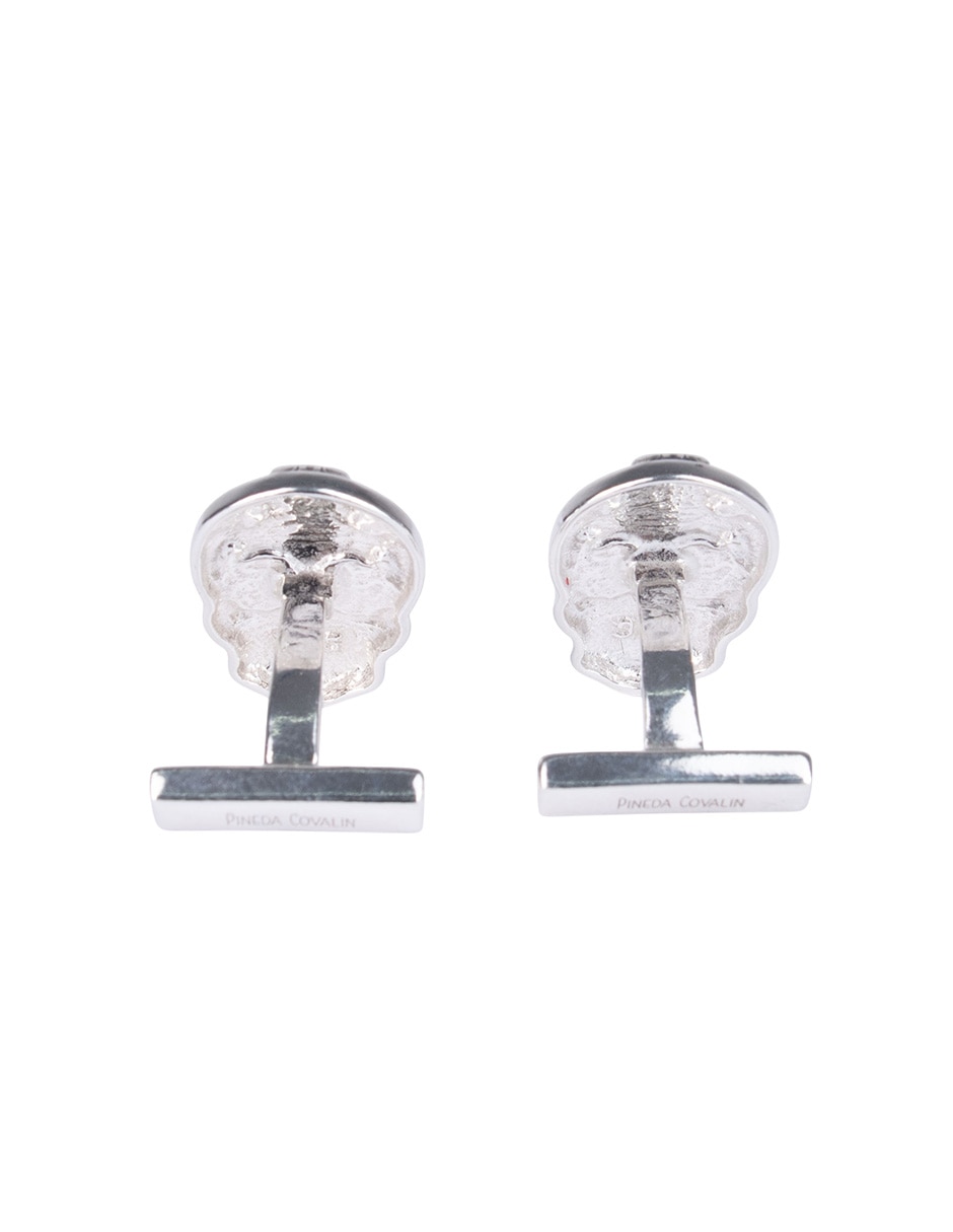 Mancuernillas forma redonda de plata 3
