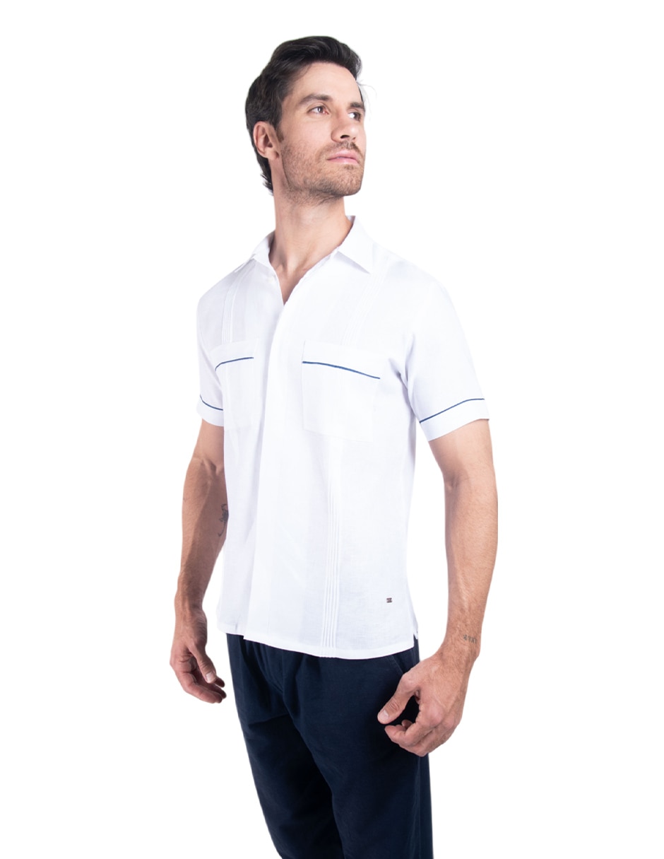 Guayabera manga corta para hombre